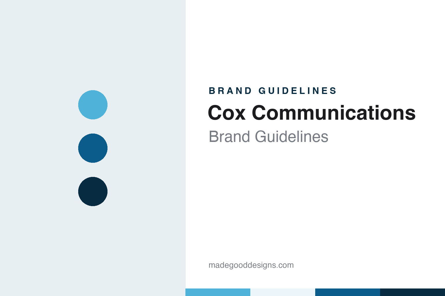 Cox Communications brand guidelines — abstract colour discs and material texture (original homage; not a Cox Communications product or logo)
