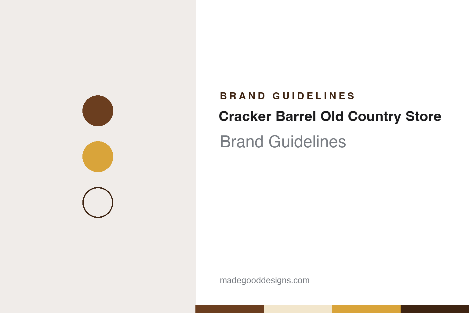 Cracker Barrel Old Country Store Brand Guidelines: A 1969 Lebanon, Tennessee Country Store by the Highway