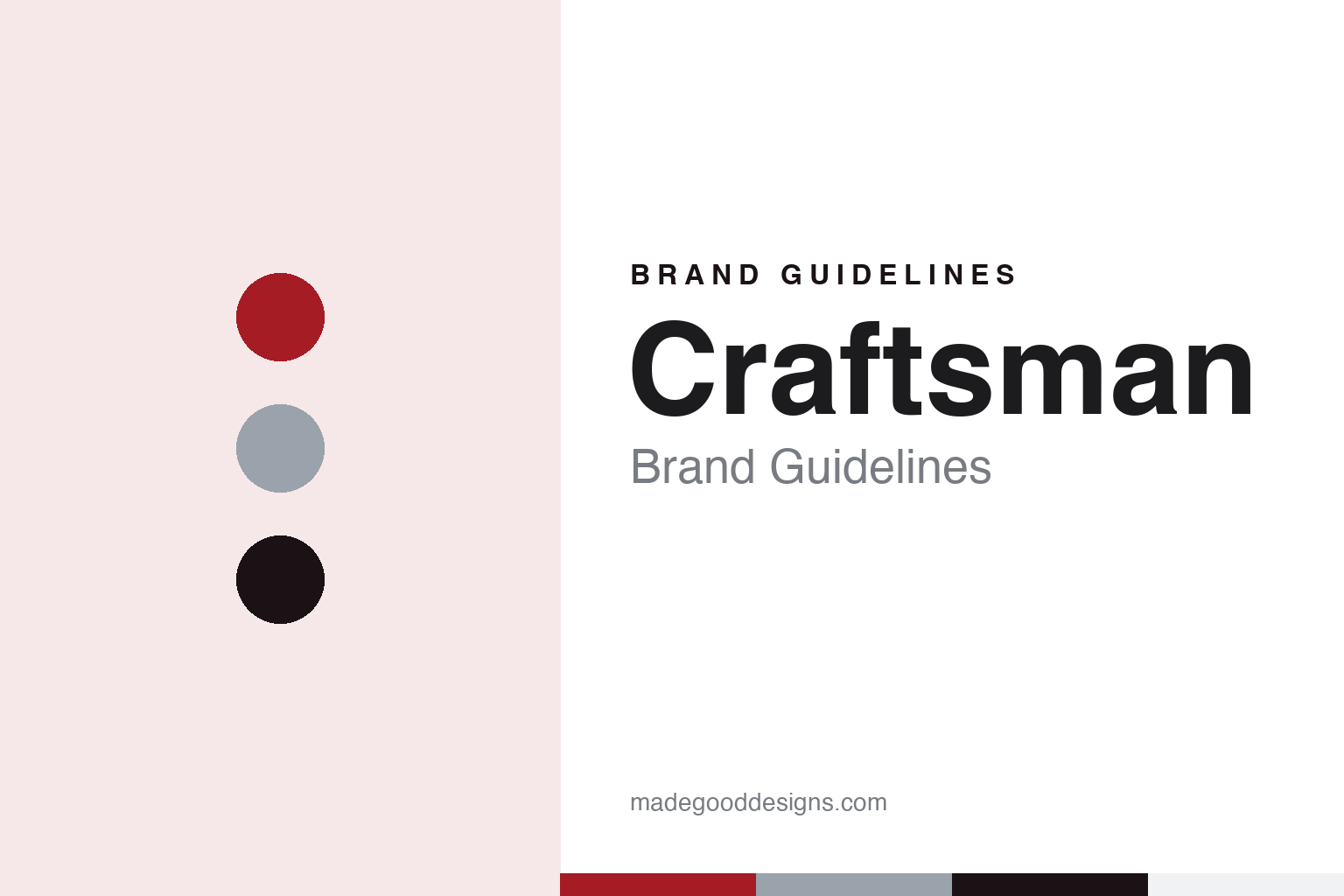 Craftsman brand guidelines — abstract colour discs and material texture (original homage; not a Craftsman product or logo)