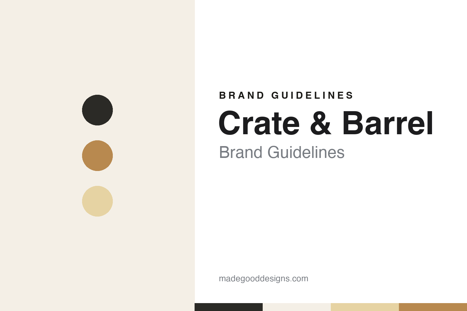 Crate & Barrel Brand Guidelines: Old Town Chicago, 1962