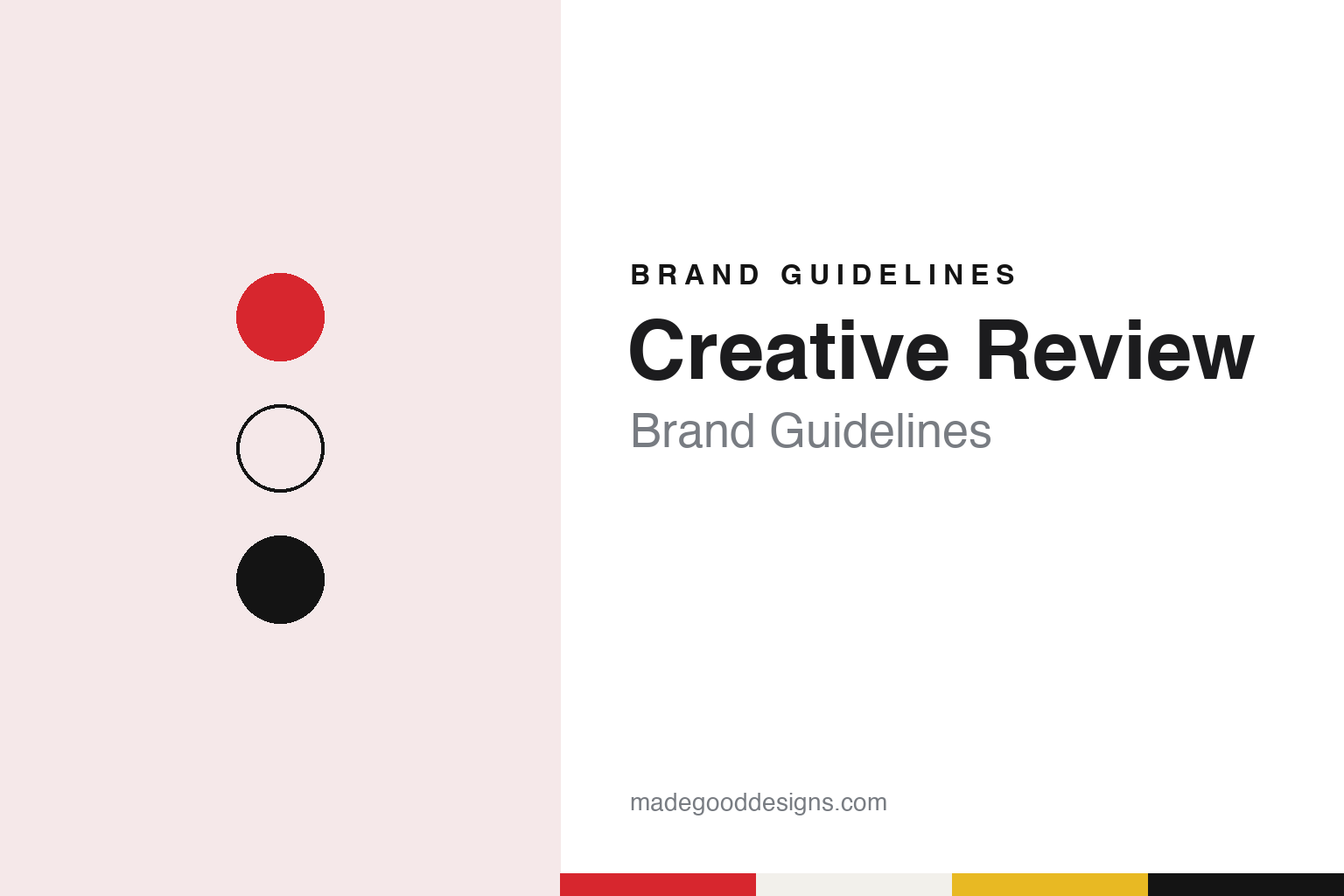 Creative Review brand guidelines — abstract colour discs and material texture (original homage; not a Creative Review product or logo)