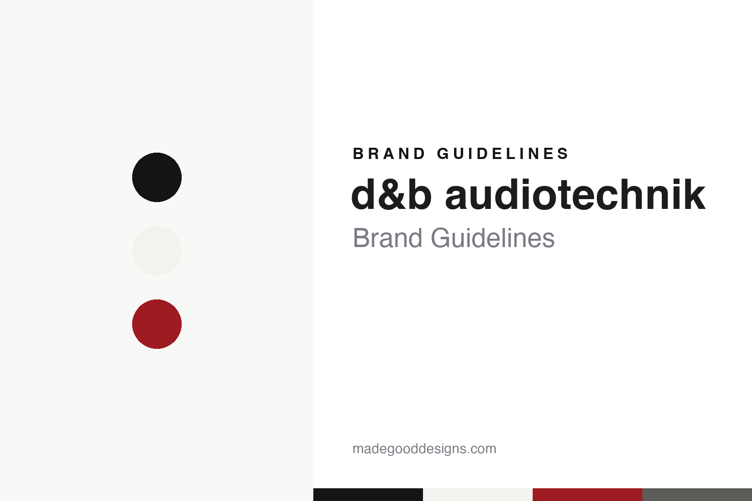 d&b audiotechnik brand guidelines — abstract colour discs and material texture (original homage; not a d&b audiotechnik product or logo)