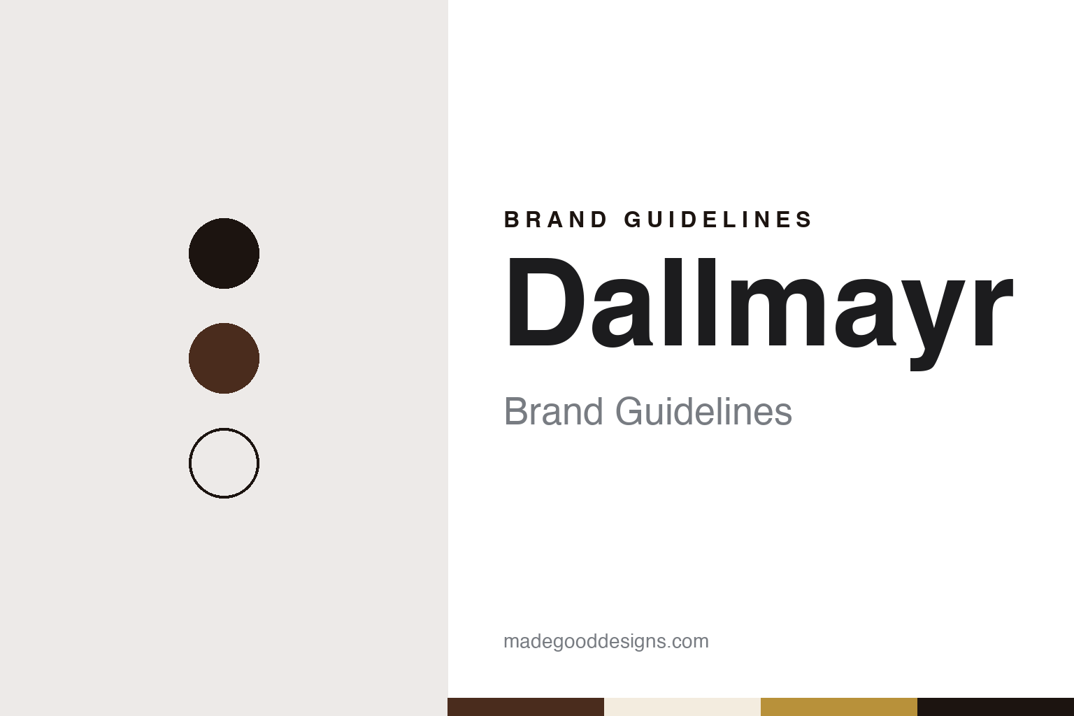 Dallmayr brand guidelines — abstract colour discs and material texture (original homage; not a Dallmayr product or logo)