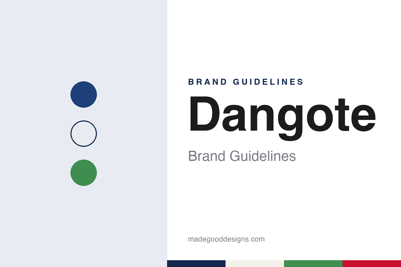 Dangote brand guidelines — abstract colour discs and material texture (original homage; not a Dangote product or logo)
