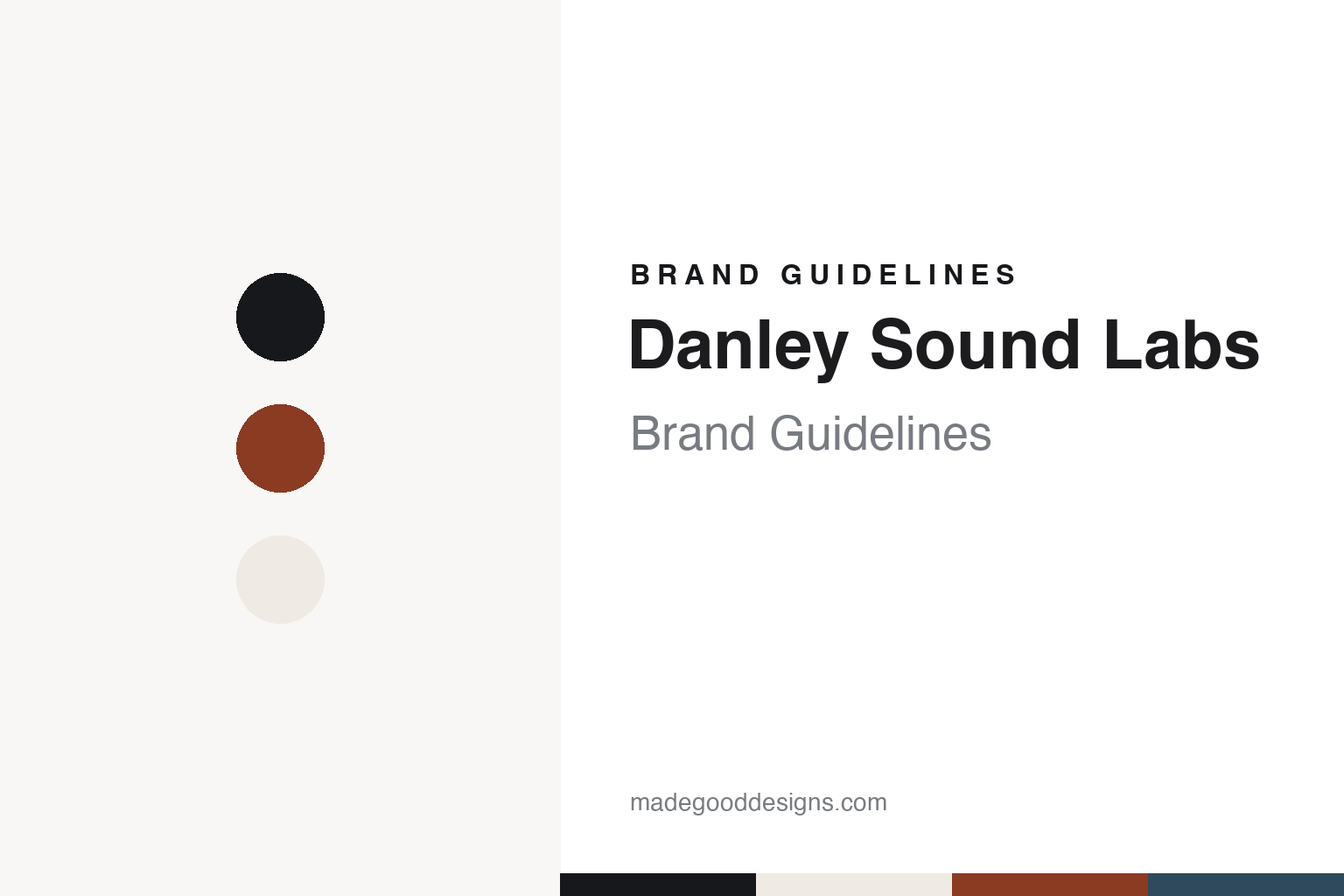 Danley Sound Labs brand guidelines — abstract colour discs and material texture (original homage; not a Danley Sound Labs product or logo)