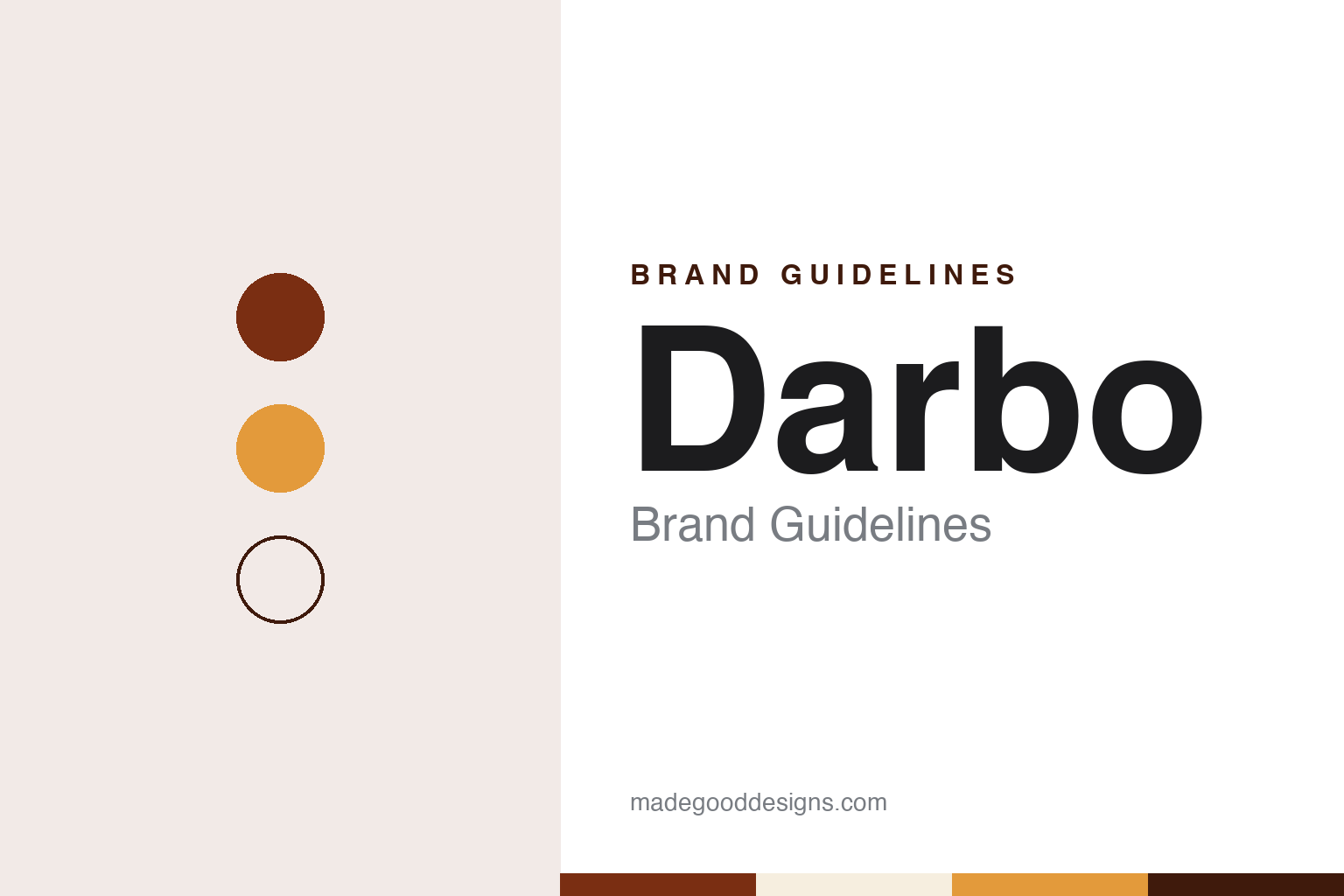 Darbo brand guidelines — abstract colour discs and material texture (original homage; not a Darbo product or logo)
