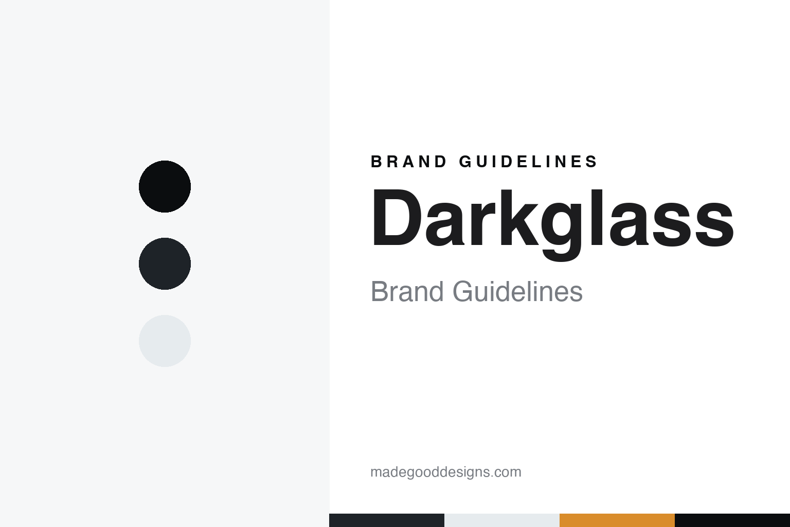 Darkglass brand guidelines — abstract colour discs and material texture (original homage; not a Darkglass product or logo)