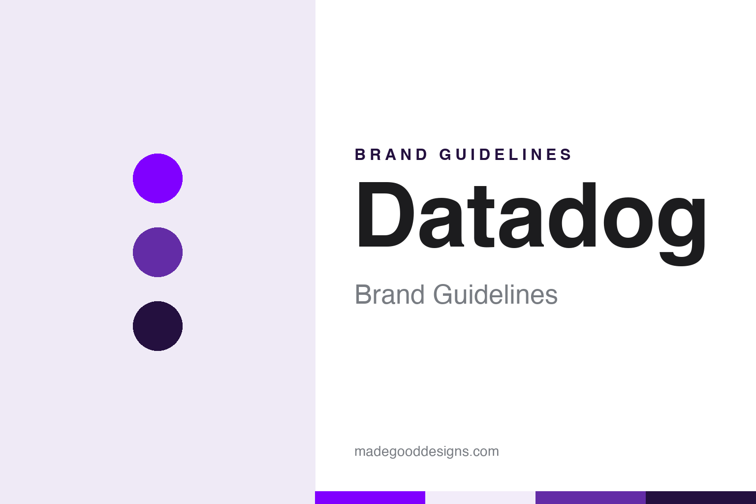 Datadog brand guidelines — abstract colour discs and material texture (original homage; not a Datadog product or logo)
