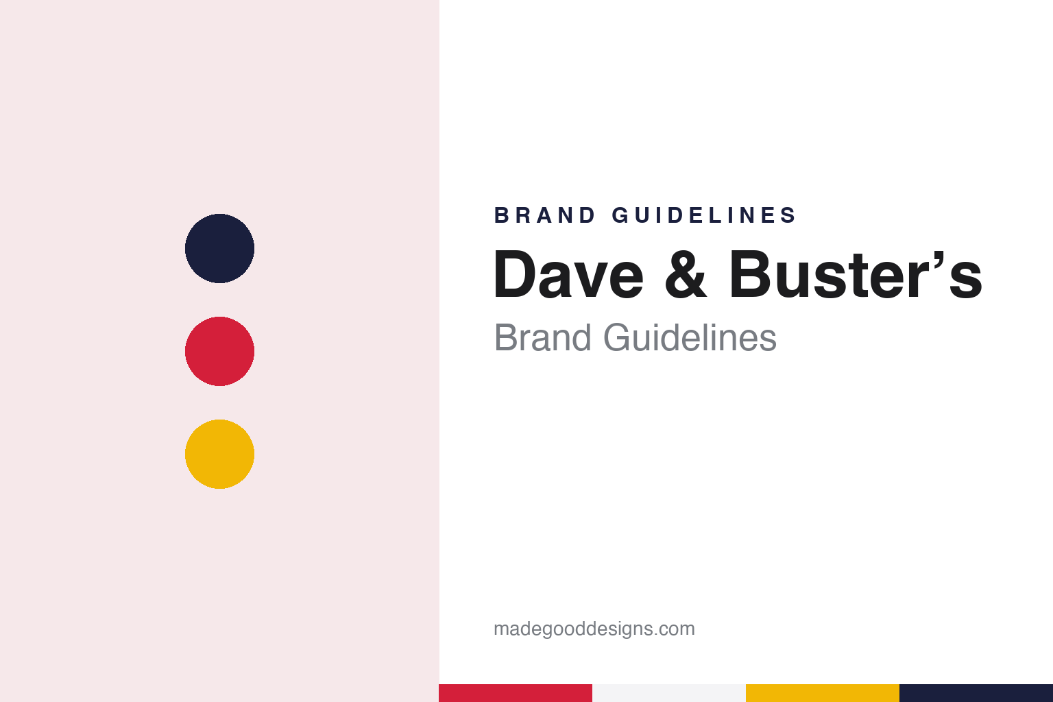 Dave & Buster’s Brand Guidelines: Two Little Rock Neighbours and a Dallas Warehouse