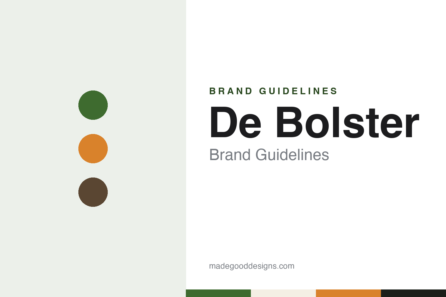 De Bolster Brand Guidelines: The Organic Seed Breeder of Epe