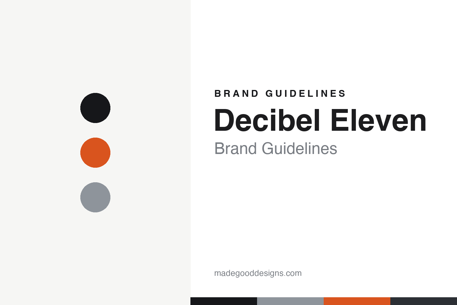 Decibel Eleven Brand Guidelines: Hot Stone Power, the Switch Dr. and MYE of Southern California