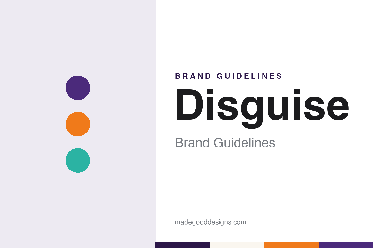 Disguise brand guidelines — abstract colour discs and material texture (original homage; not a Disguise product or logo)