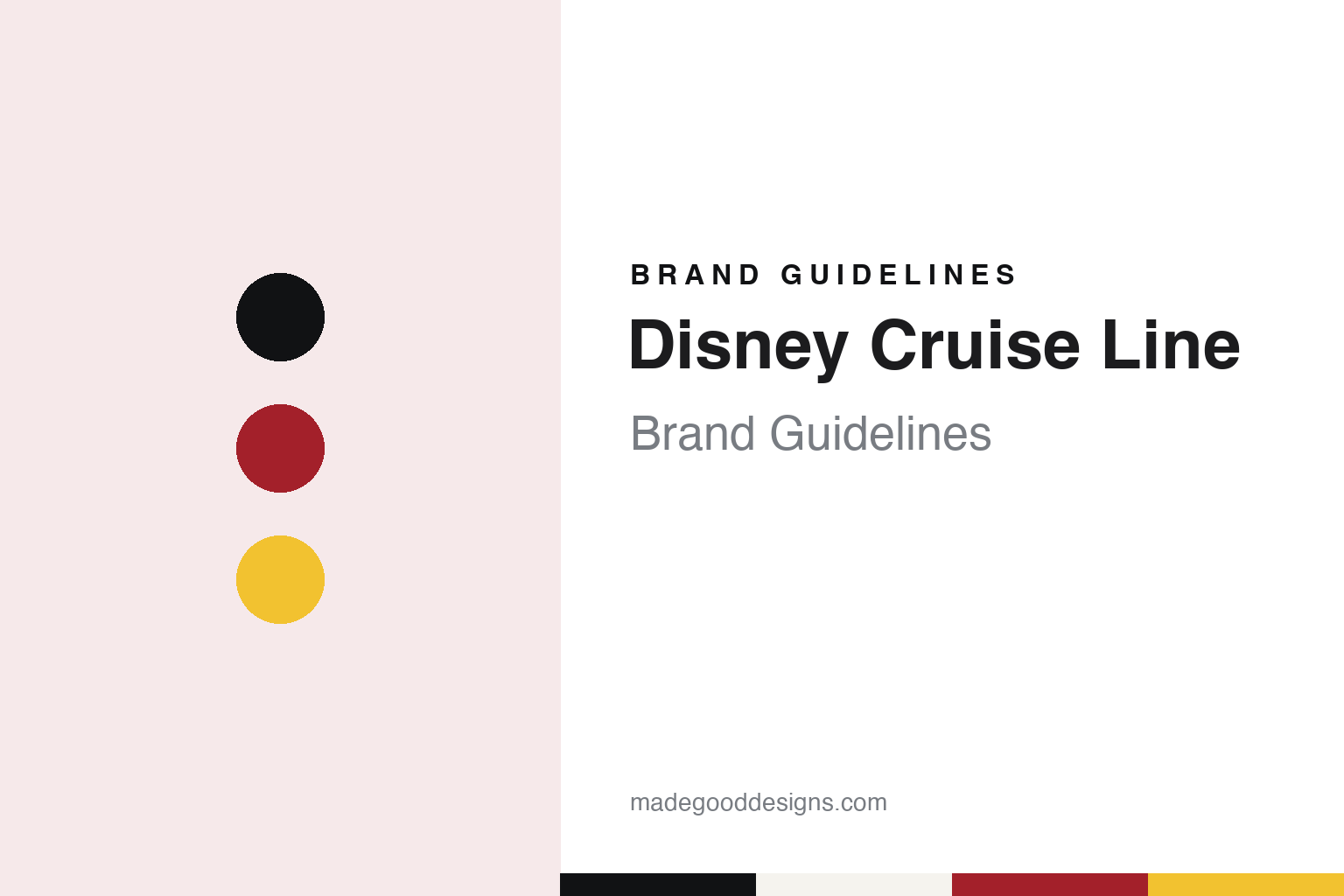 Disney Cruise Line brand guidelines — abstract colour discs and material texture (original homage; not a Disney Cruise Line product or logo)