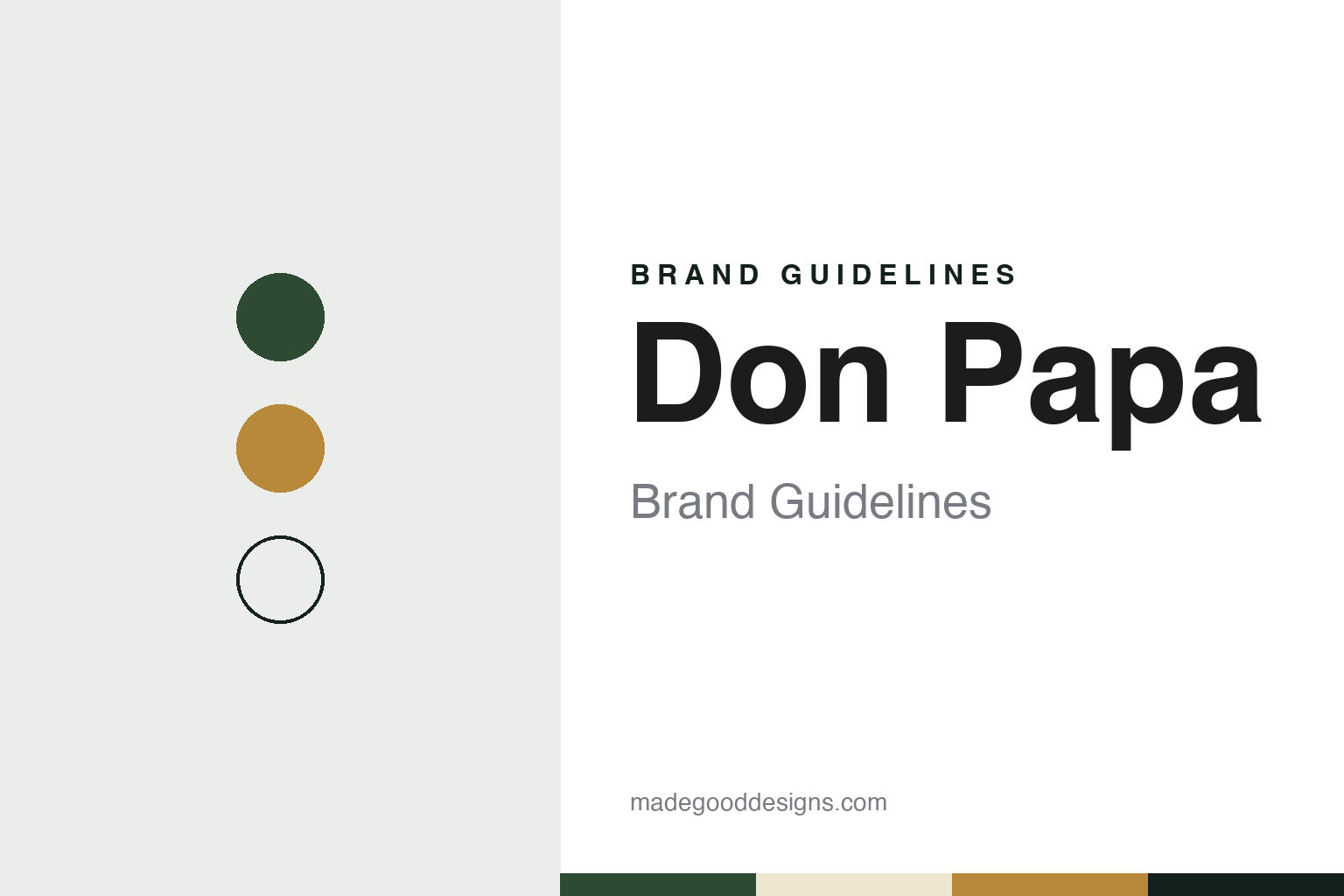 Don Papa brand guidelines — abstract colour discs and material texture (original homage; not a Don Papa product or logo)