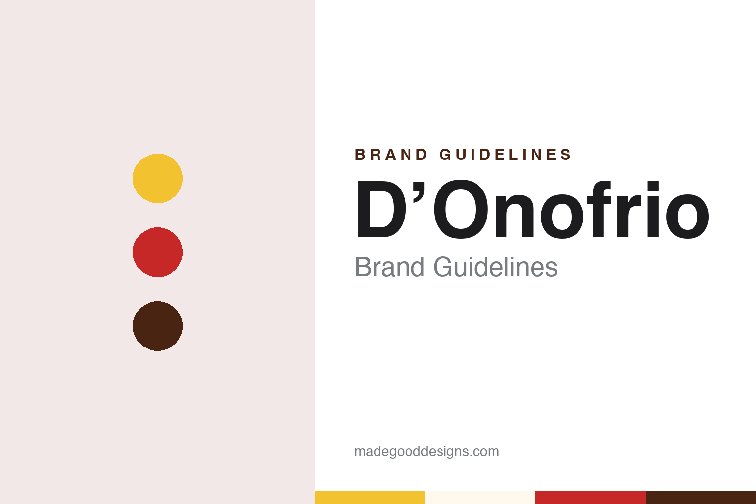 D’Onofrio Brand Guidelines: The Lima Ice-Cream Cart and Its Bugle Call Since 1897