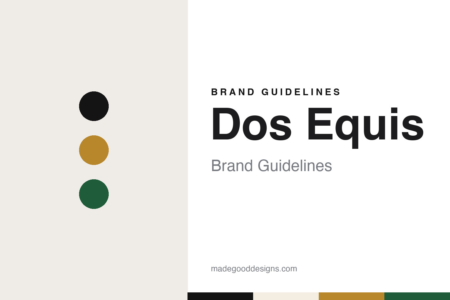 Dos Equis brand guidelines — abstract colour discs and material texture (original homage; not a Dos Equis product or logo)