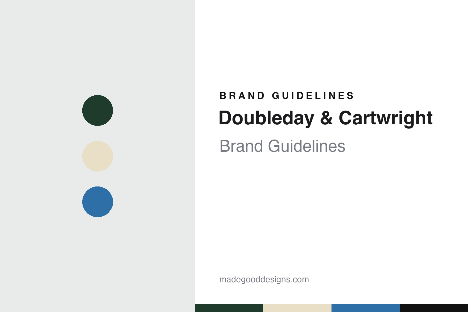 Doubleday & Cartwright Brand Guidelines: A Brooklyn Sports-Design Studio Founded in 2009