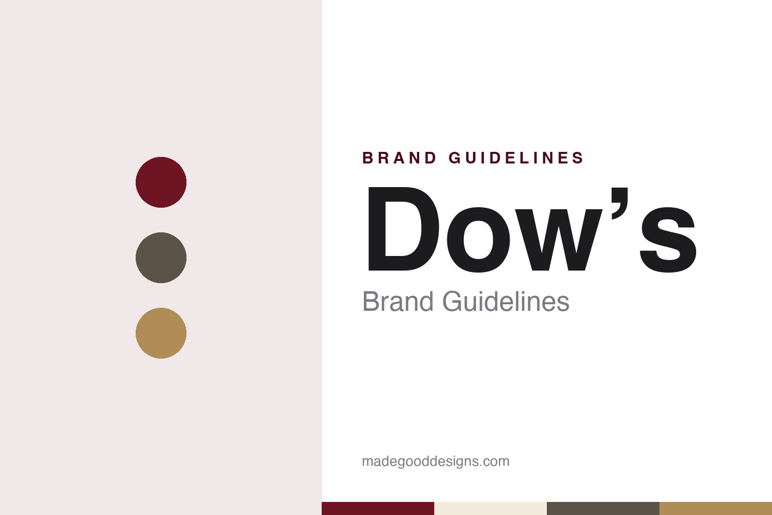 Dow’s brand guidelines — abstract colour discs and material texture (original homage; not a Dow’s product or logo)