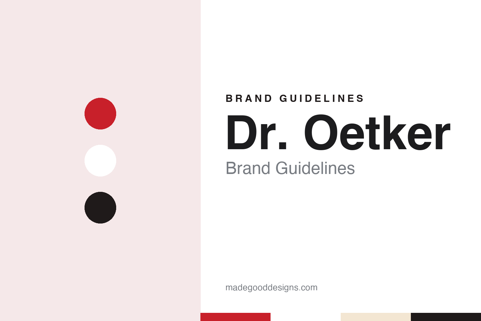 Dr. Oetker brand guidelines — abstract colour discs and material texture (original homage; not a Dr. Oetker product or logo)