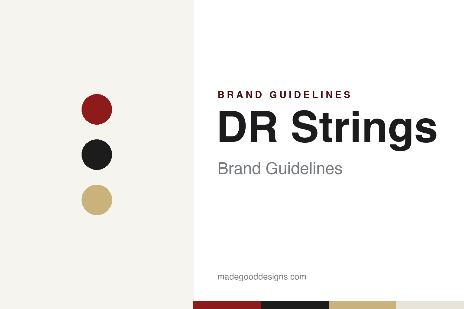 DR Strings brand guidelines — abstract colour discs and material texture (original homage; not a DR Strings product or logo)