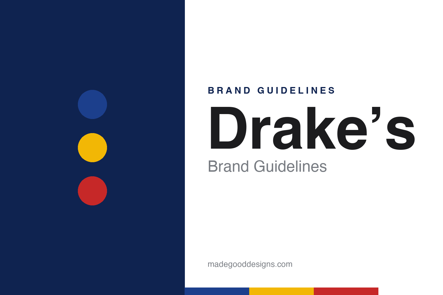 Drake’s brand guidelines — abstract colour discs and material texture (original homage; not a Drake’s product or logo)