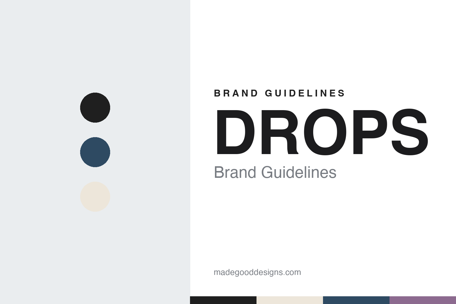 DROPS brand guidelines — abstract colour discs and material texture (original homage; not a DROPS product or logo)