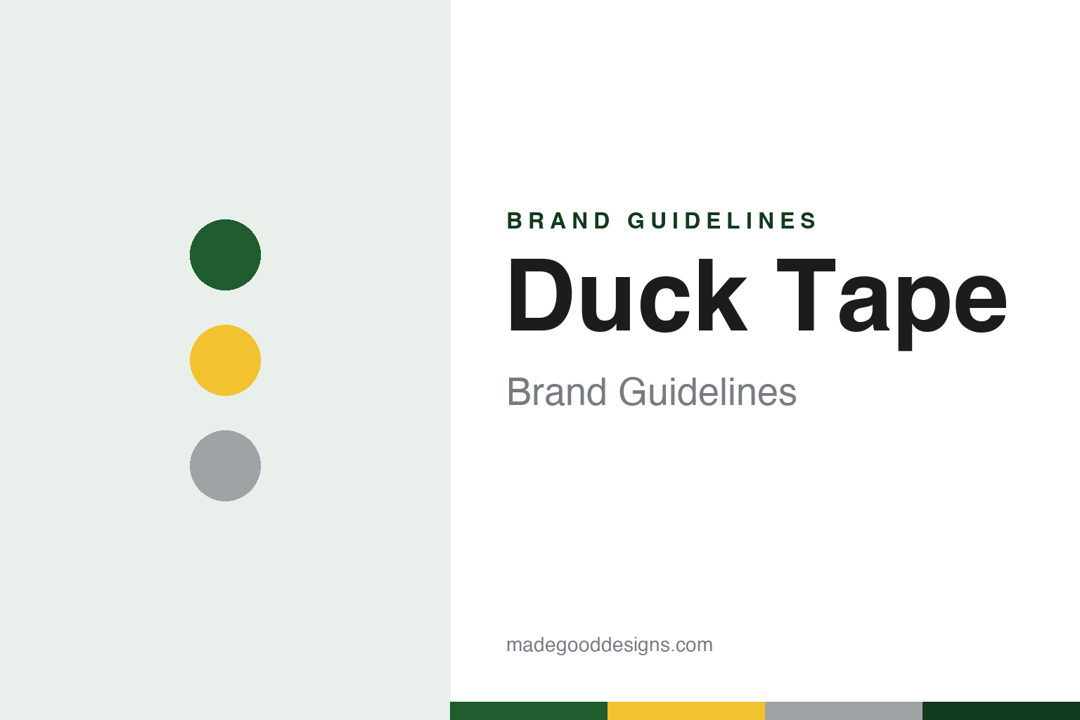 Duck Tape brand guidelines — abstract colour discs and material texture (original homage; not a Duck Tape product or logo)