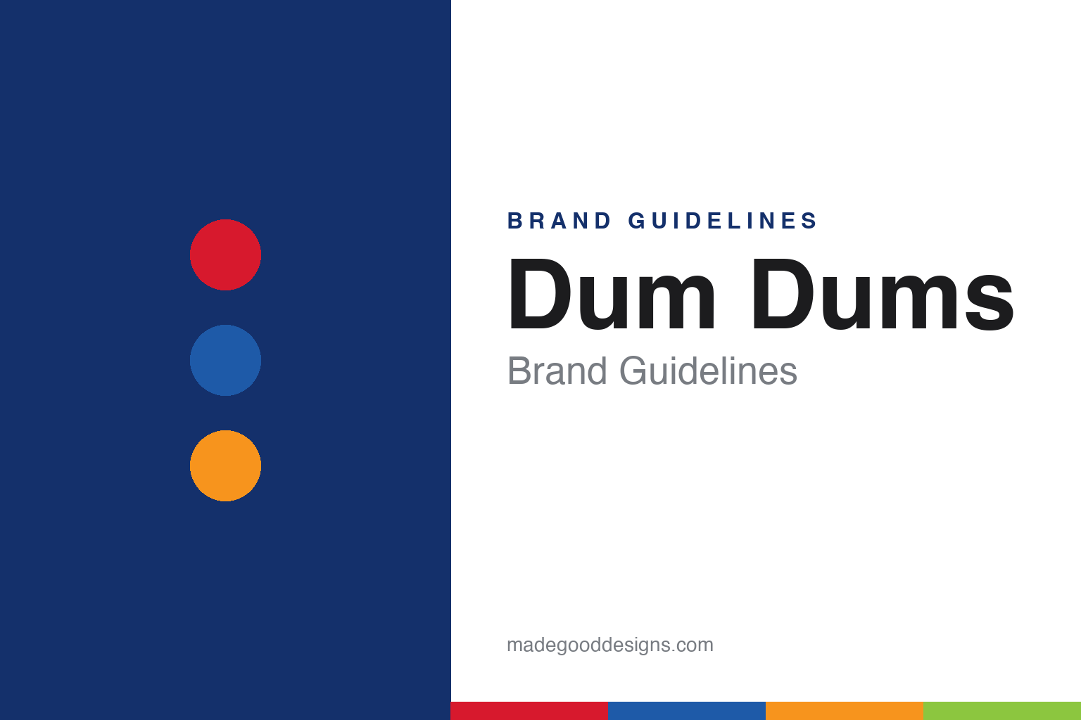 Dum Dums brand guidelines — abstract colour discs and material texture (original homage; not a Dum Dums product or logo)