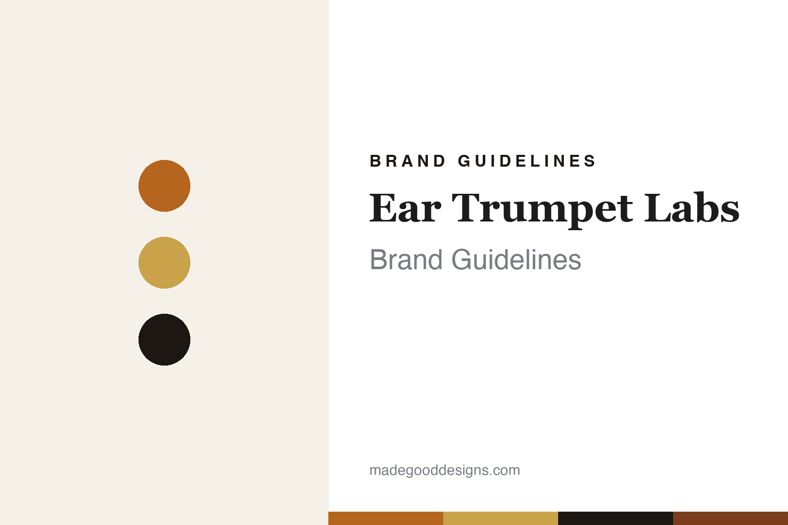 Ear Trumpet Labs brand guidelines — abstract colour discs and material texture (original homage; not a Ear Trumpet Labs product or logo)