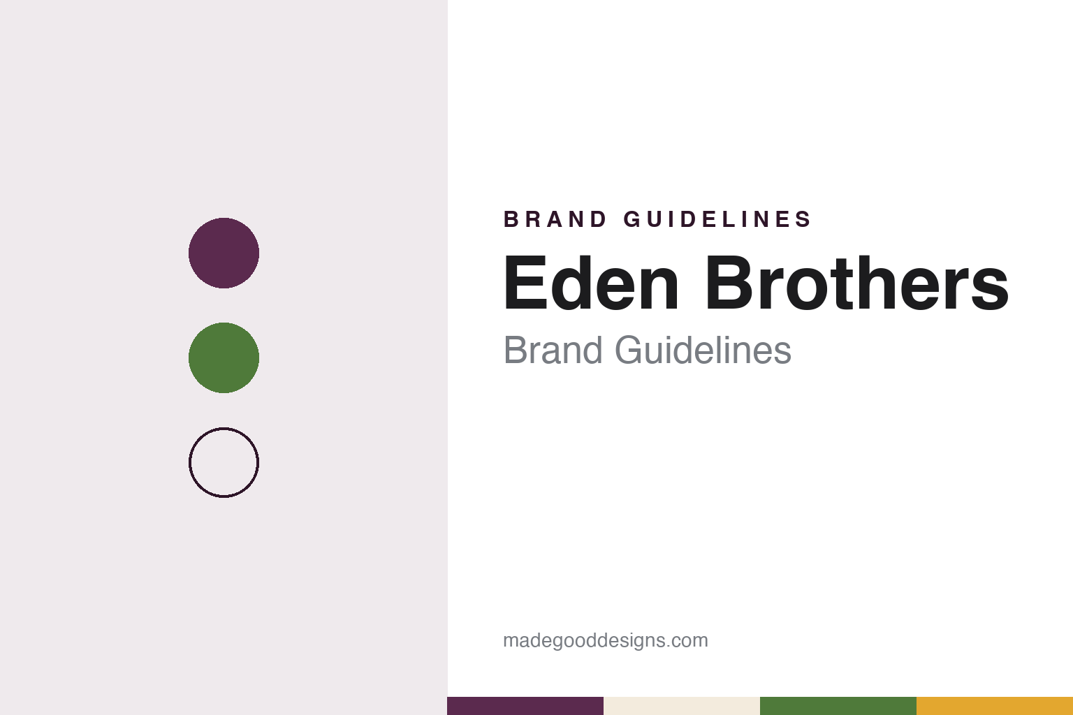 Eden Brothers Brand Guidelines: Sabine Randon’s Asheville Seed and Bulb Shop