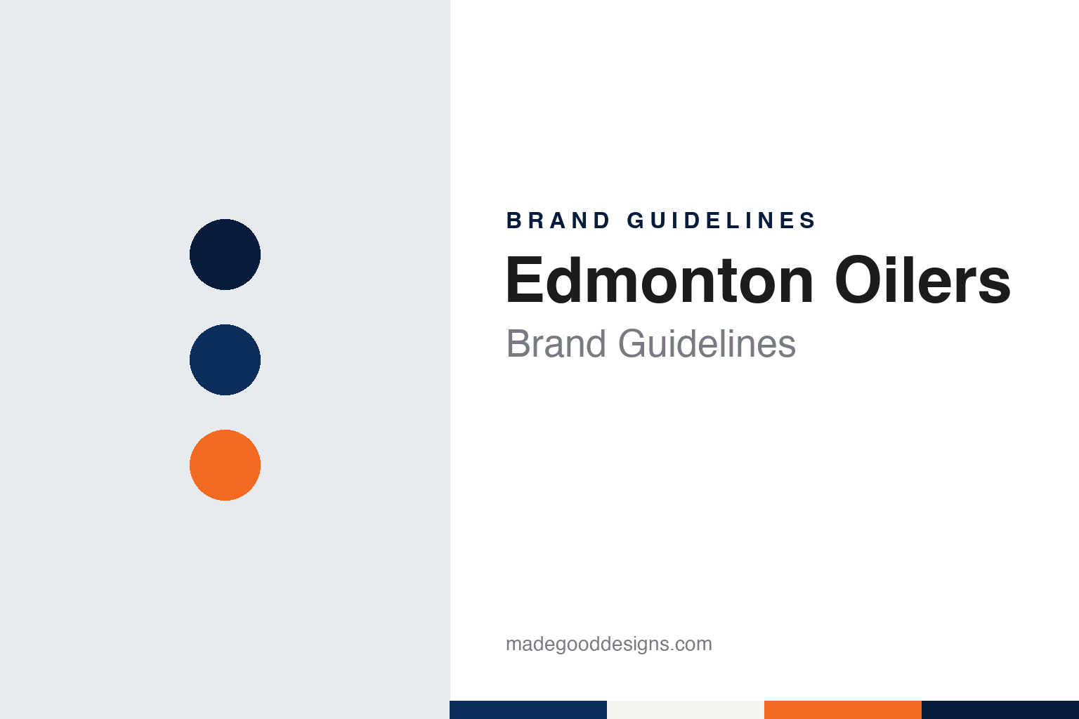 Edmonton Oilers brand guidelines — abstract colour discs and material texture (original homage; not a Edmonton Oilers product or logo)