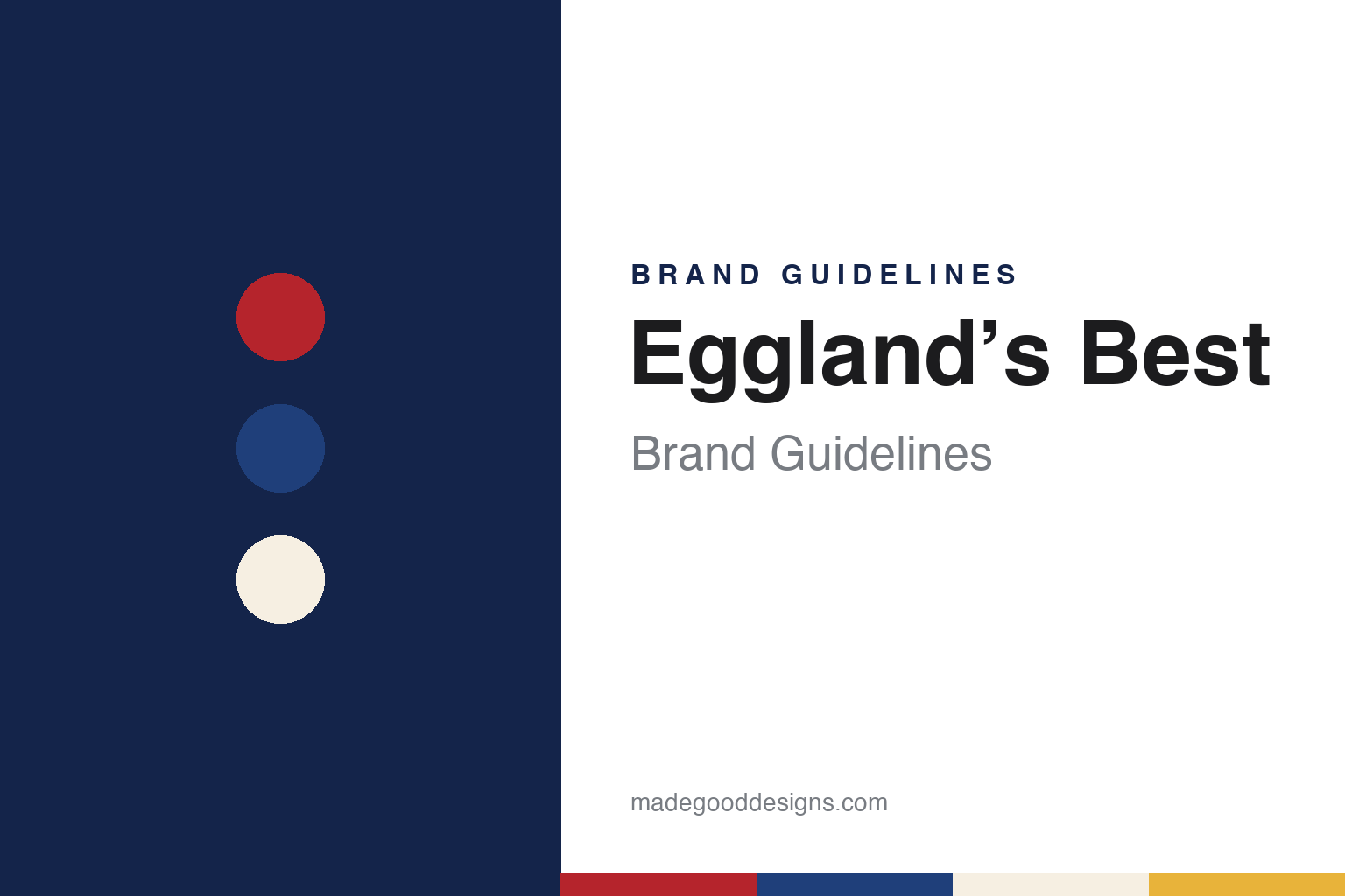 Eggland’s Best brand guidelines — abstract colour discs and material texture (original homage; not a Eggland’s Best product or logo)