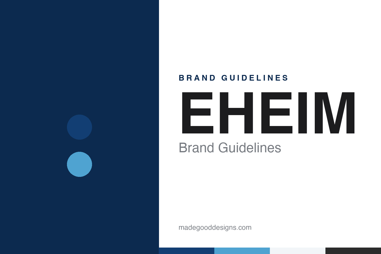 EHEIM brand guidelines — abstract colour discs and material texture (original homage; not a EHEIM product or logo)