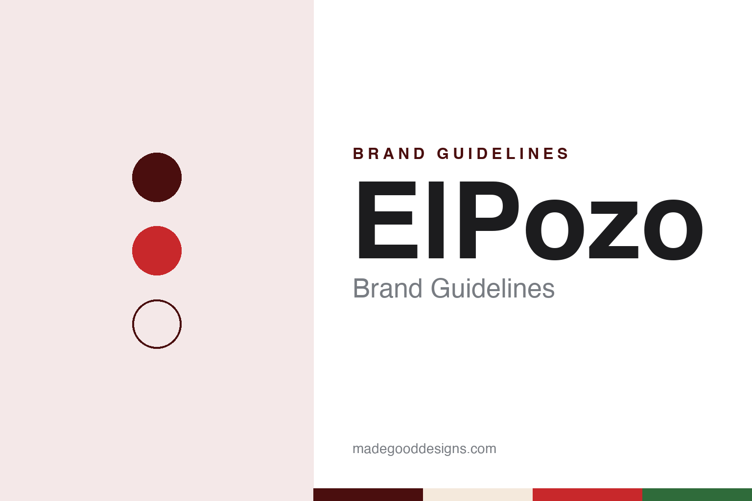 ElPozo brand guidelines — abstract colour discs and material texture (original homage; not a ElPozo product or logo)