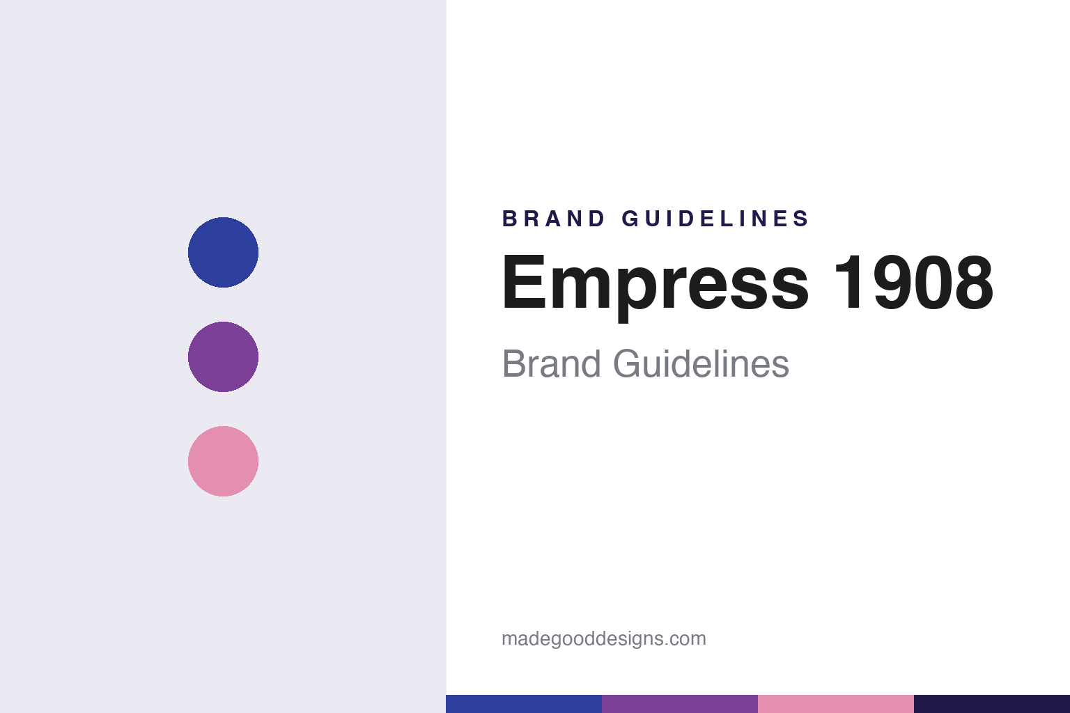 Empress 1908 brand guidelines — abstract colour discs and material texture (original homage; not a Empress 1908 product or logo)