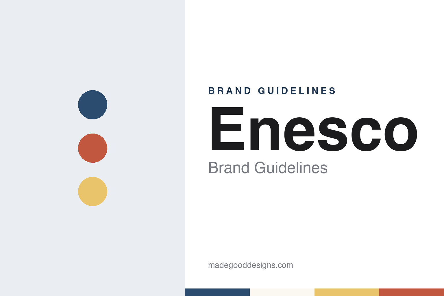 Enesco brand guidelines — abstract colour discs and material texture (original homage; not a Enesco product or logo)