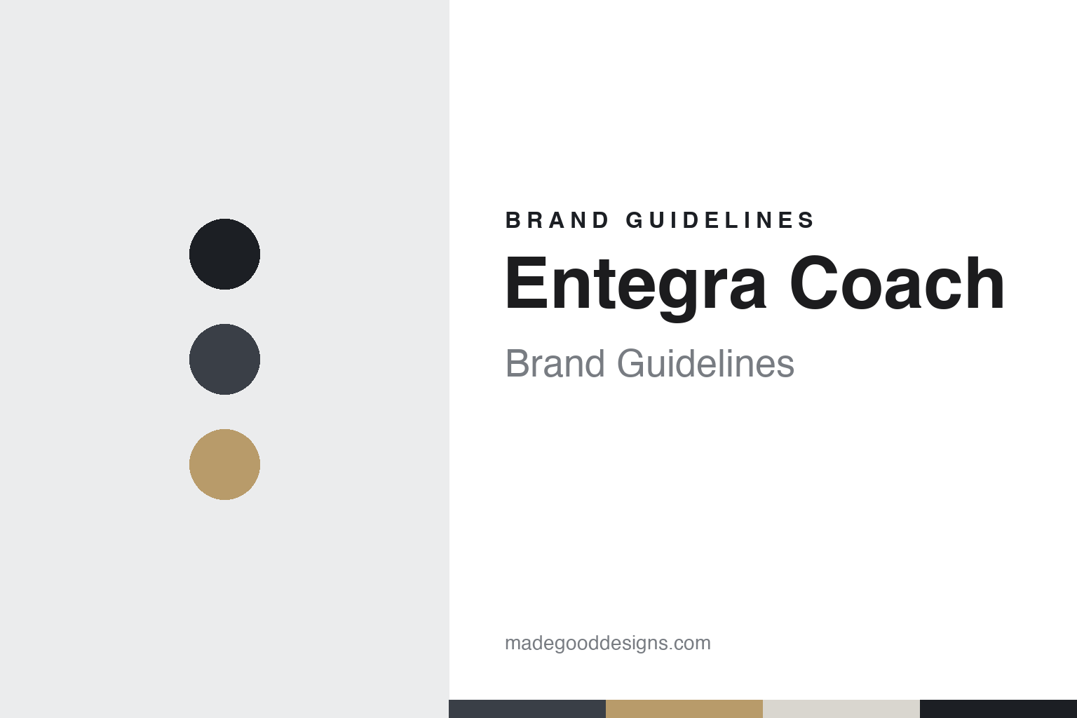 Entegra Coach brand guidelines — abstract colour discs and material texture (original homage; not a Entegra Coach product or logo)