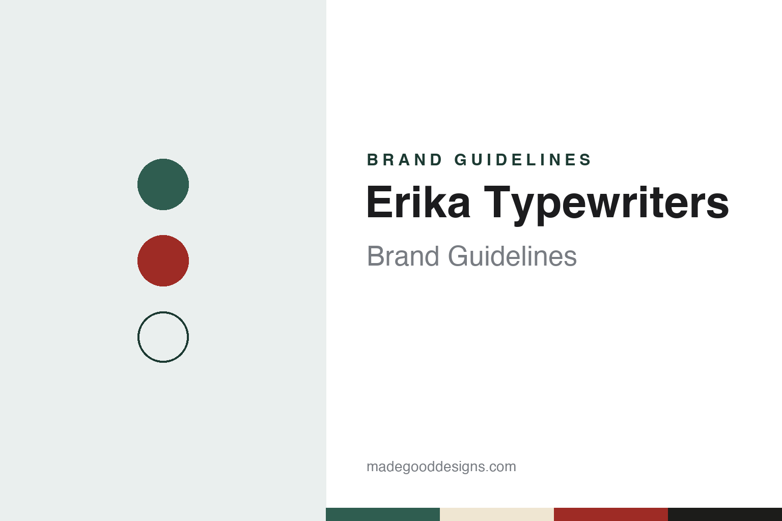 Erika Typewriters brand guidelines — abstract colour discs and material texture (original homage; not a Erika Typewriters product or logo)