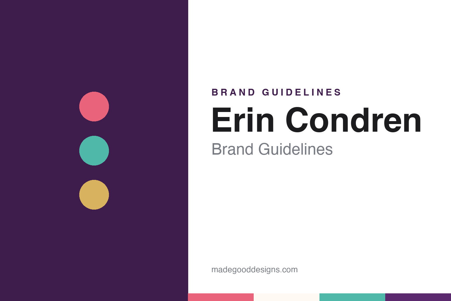 Erin Condren brand guidelines — abstract colour discs and material texture (original homage; not a Erin Condren product or logo)
