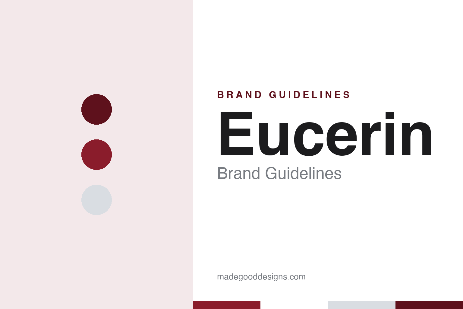 Eucerin brand guidelines — abstract colour discs and material texture (original homage; not a Eucerin product or logo)