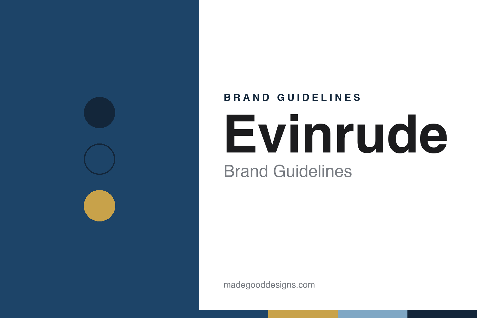 Evinrude brand guidelines — abstract colour discs and material texture (original homage; not a Evinrude product or logo)