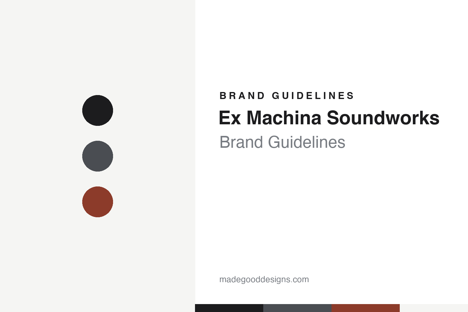 Ex Machina Soundworks Brand Guidelines: The Brooklyn Maker of Phase-Corrected Studio Monitors