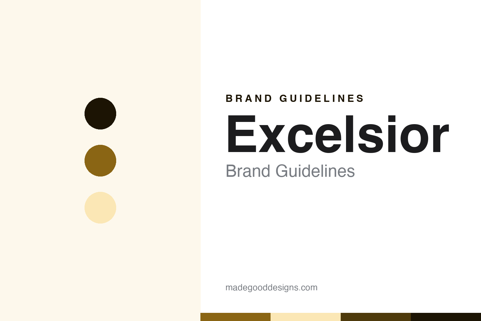 Excelsior brand guidelines — abstract colour discs and material texture (original homage; not a Excelsior product or logo)