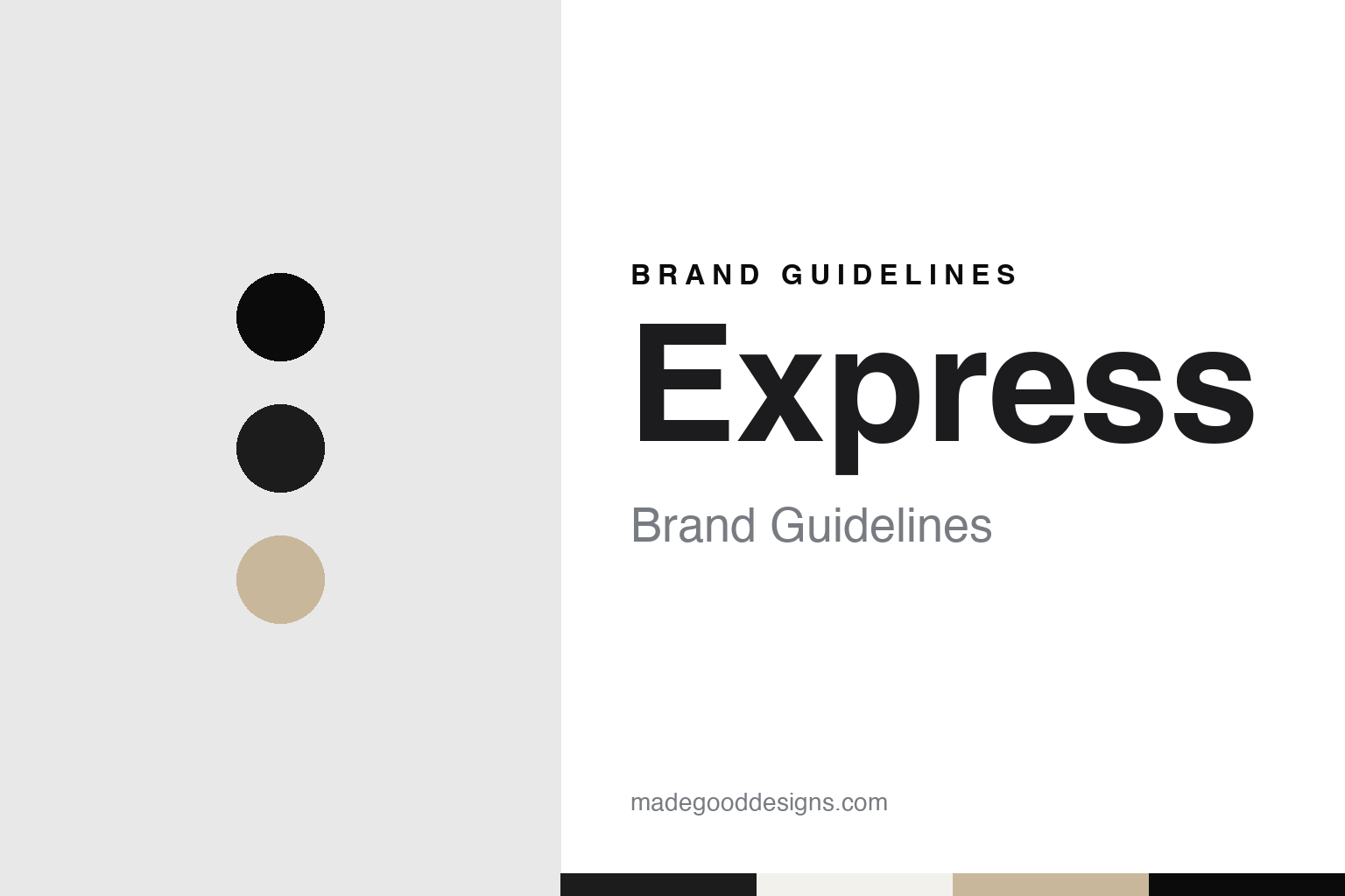 Express brand guidelines — abstract colour discs and material texture (original homage; not a Express product or logo)