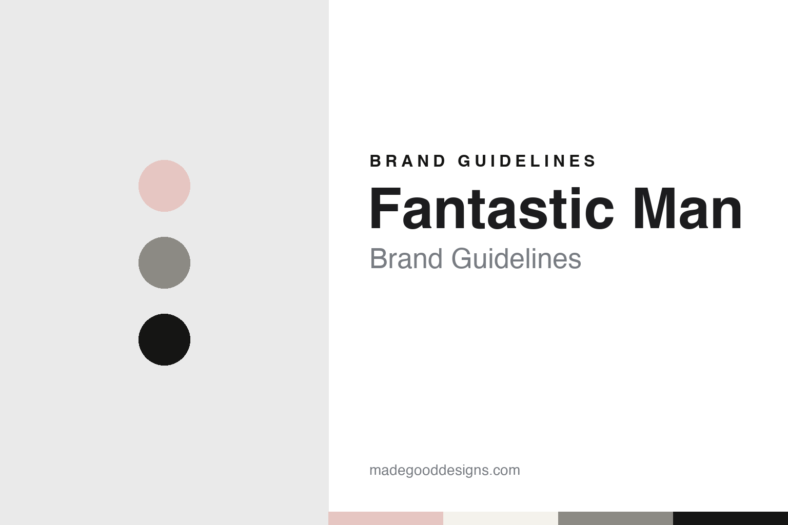 Fantastic Man brand guidelines — abstract colour discs and material texture (original homage; not a Fantastic Man product or logo)