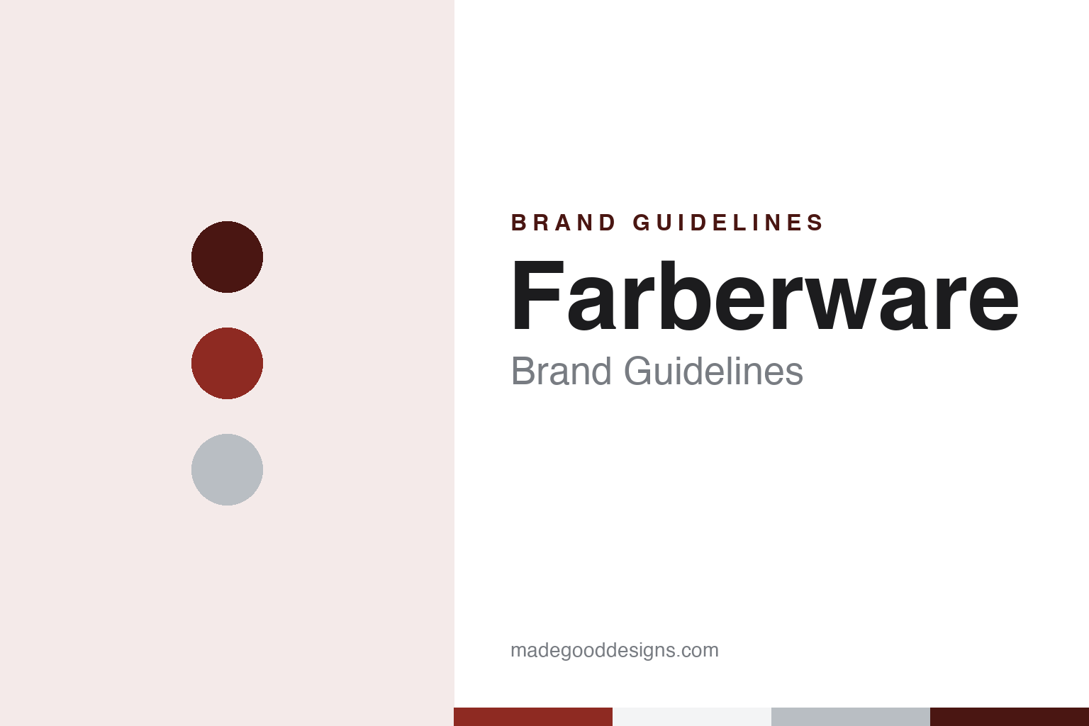 Farberware brand guidelines — abstract colour discs and material texture (original homage; not a Farberware product or logo)
