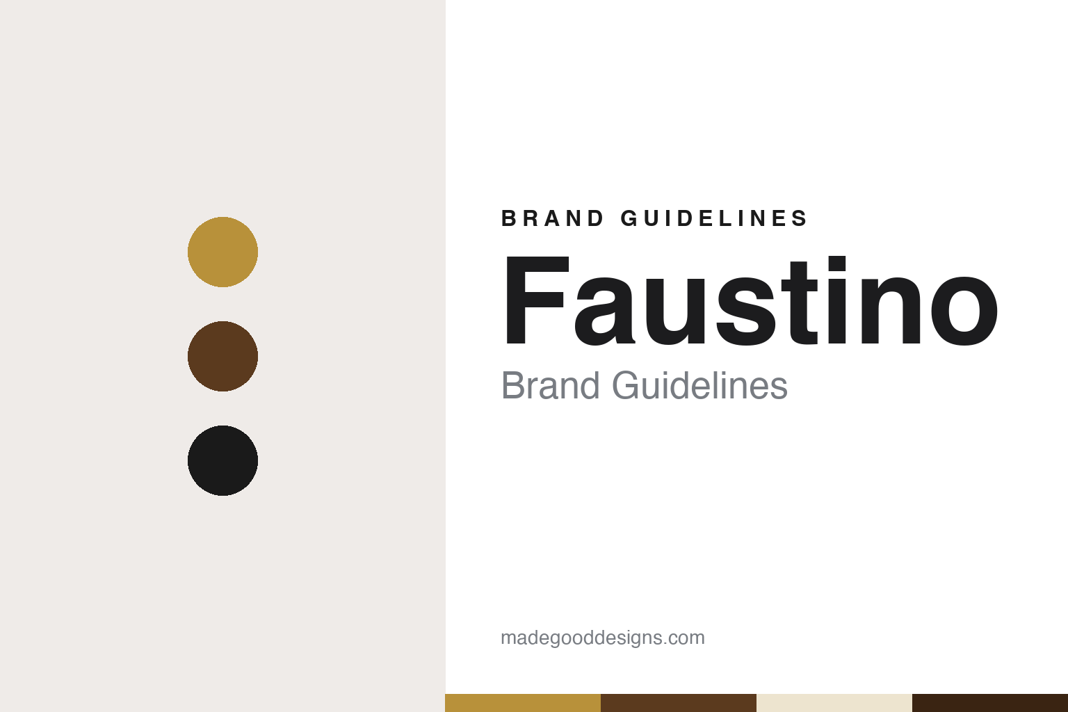 Faustino brand guidelines — abstract colour discs and material texture (original homage; not a Faustino product or logo)