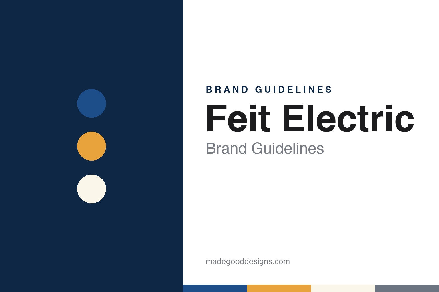 Feit Electric brand guidelines — abstract colour discs and material texture (original homage; not a Feit Electric product or logo)