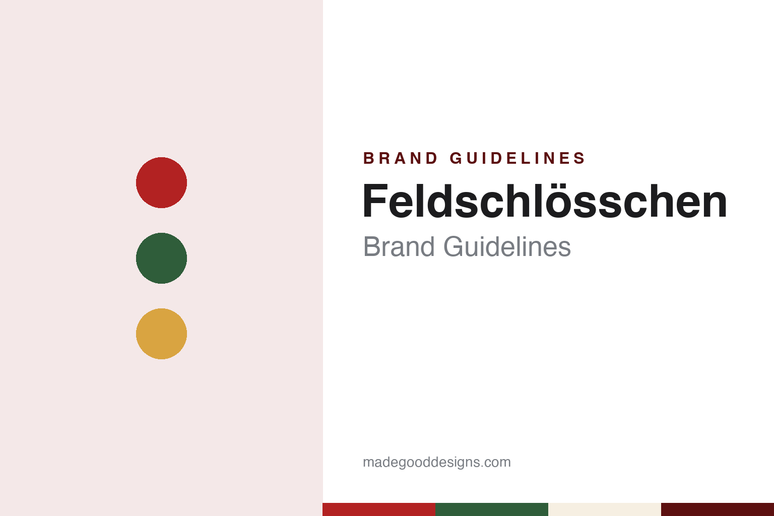 Feldschlösschen Brand Guidelines: The Castle Brewery of Rheinfelden, Founded 1876