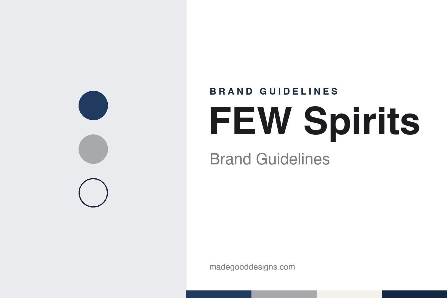 FEW Spirits brand guidelines — abstract colour discs and material texture (original homage; not a FEW Spirits product or logo)
